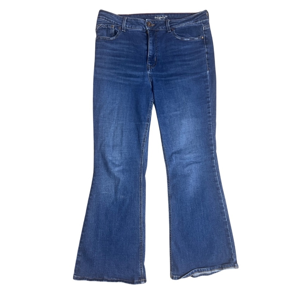 Edgely Bootcut Jeans | Size 14 Short | Stretch Denim Mid-Rise Classic Fit